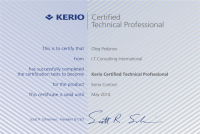 Kerio Control Certified Technical Professional