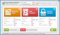 Koox System Optimizer - Главное окно