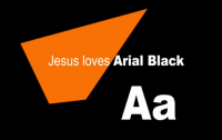 Jesus loves arial black