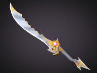 Low-poly Sword + Texturing