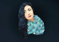 Low-poly portrait