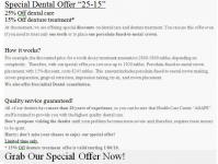 Clinic's special offer