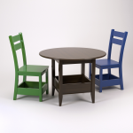bin play table & porter chairs