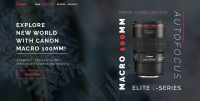 Landing page new Canon lens