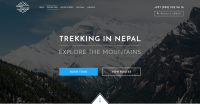 Landing page for trekking agency