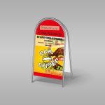 advertising stand for fast food