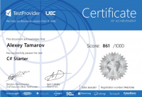 Certificate C# - Testprovider