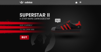 Landing page for Adidas