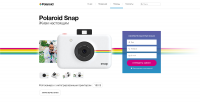 Landing page for Polaroid