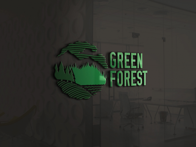 Логотип для бренда угля "Green Forest"
