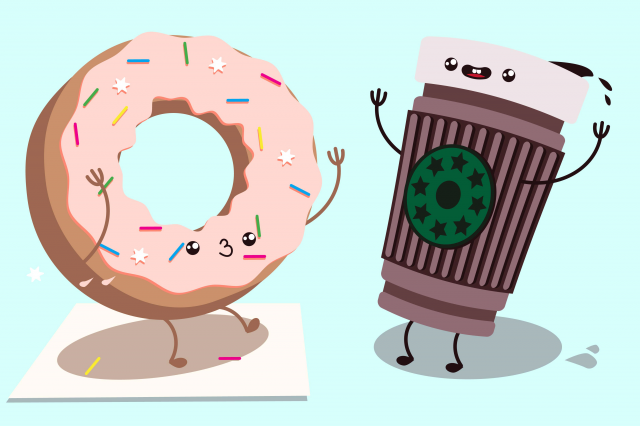 Vector_Character_Donut and coffee