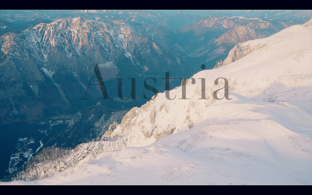 Vienna 2017. Helicopter flight over Austrian Alps. 4K.