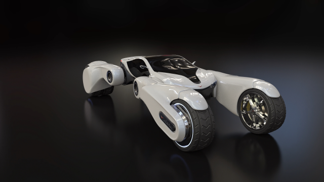 Model of futuristic concept car
