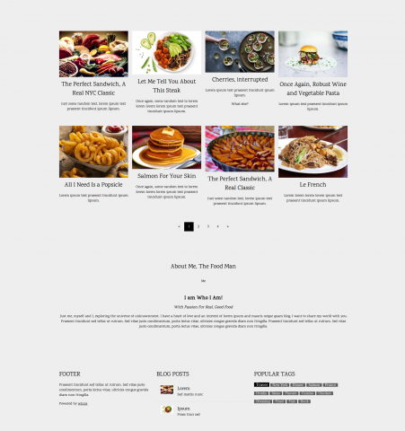 Food Market Landing Page