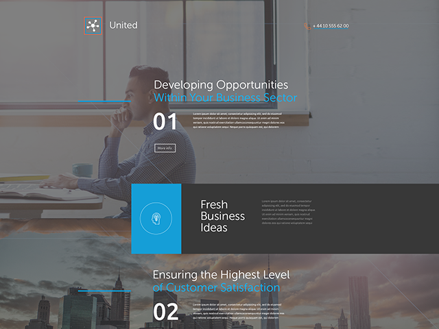 Landing Page "Business company"