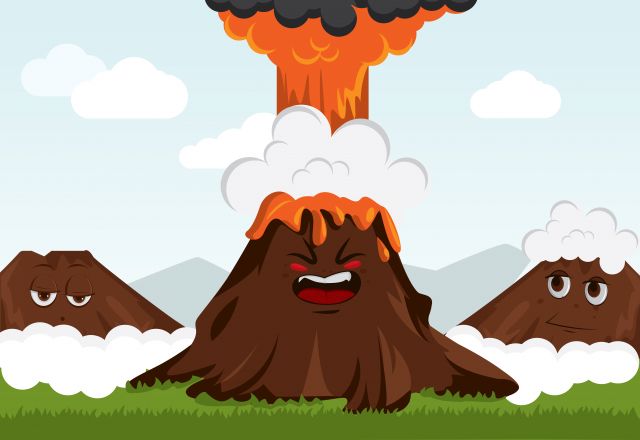 Funny volcano