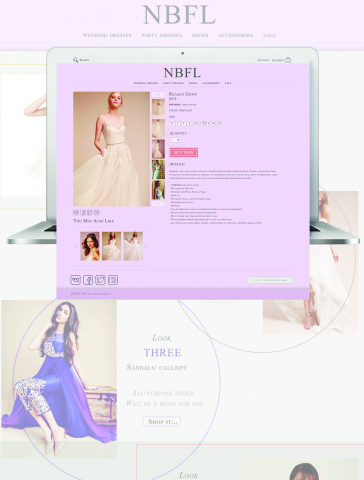 Desing online shop of dresses