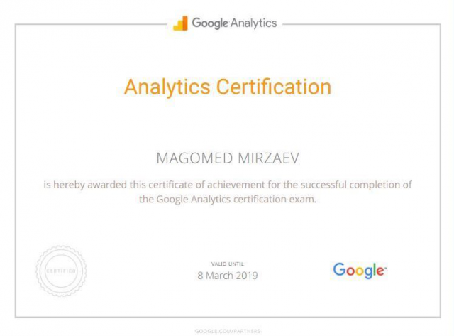   Google Analytics  Google Partners.