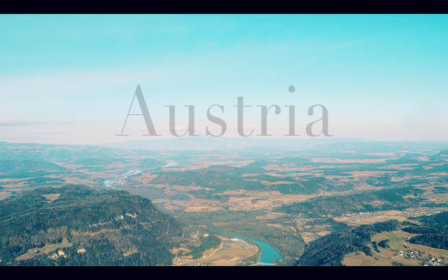 Vienna 2017. Helicopter flight over Austrian Alps. 4K.