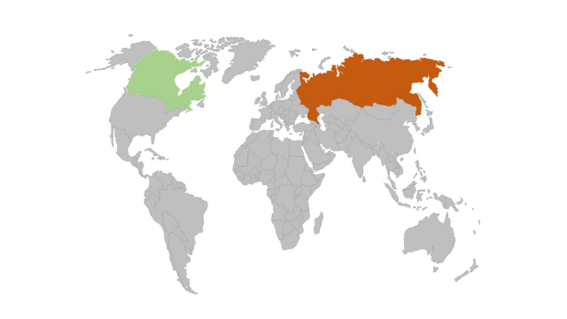 Карта для презентации powerpoint с возможностью выделения регионов