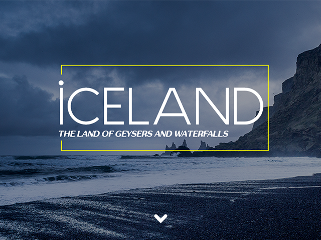 Landing Page "ICELAND"