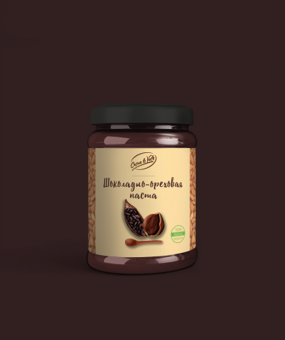 Label for chocolate paste