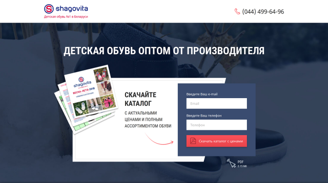 "Шаговита" — компания по продаже детской обуви