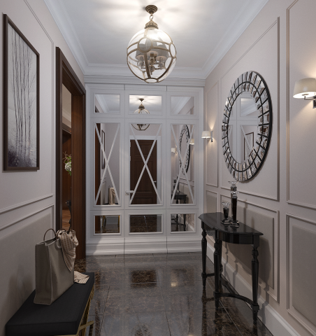 Project of Interiors at private flat at Molodogvardeyskaya Stree