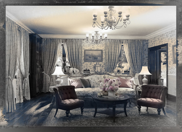 Tatyana's Cottage: interior design and visualizations of mansion