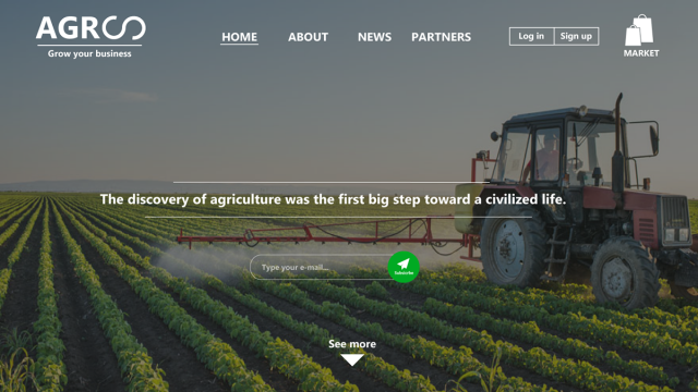 "Agroo" StartUp website design