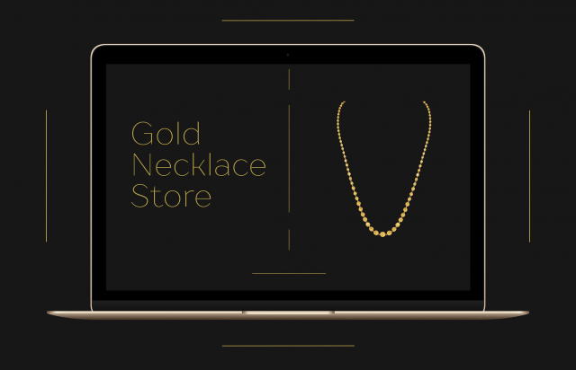 Gold necklace store