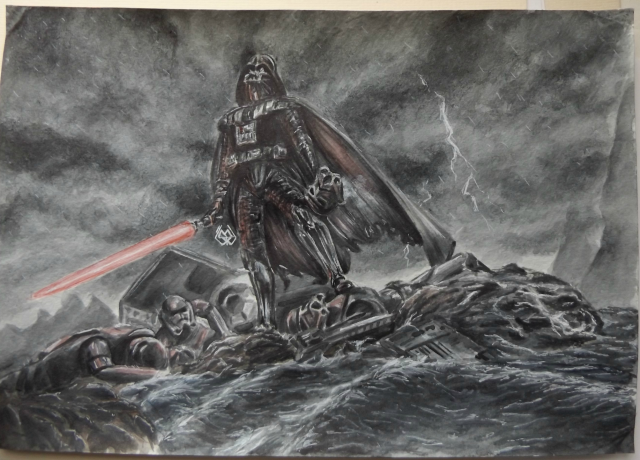 Darth Vader in Watercolor