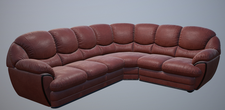 Low poly sofa