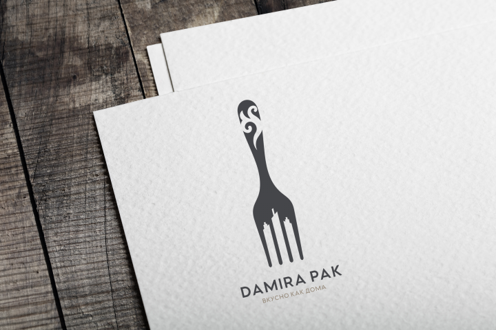 Разработка логотипа для компании доставки питания "Damira Pak"