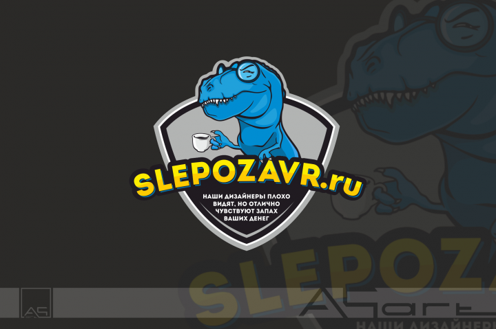 Логотип для веб-студии SLEPOZAVR.ru