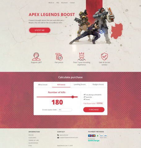 APEX LEGENDS BOOST