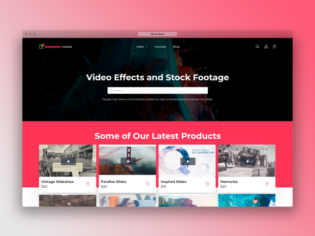 Продажа шаблонов видео эффектов