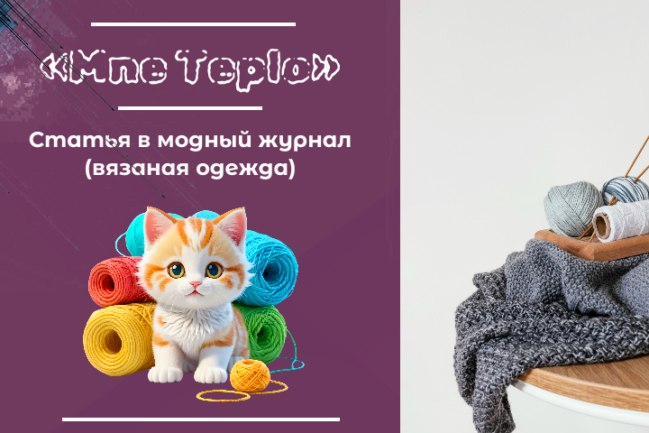 Статья в модный журнал
