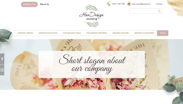 "Wedding HanDesign" — компания по продаже свадебных аксессуаров