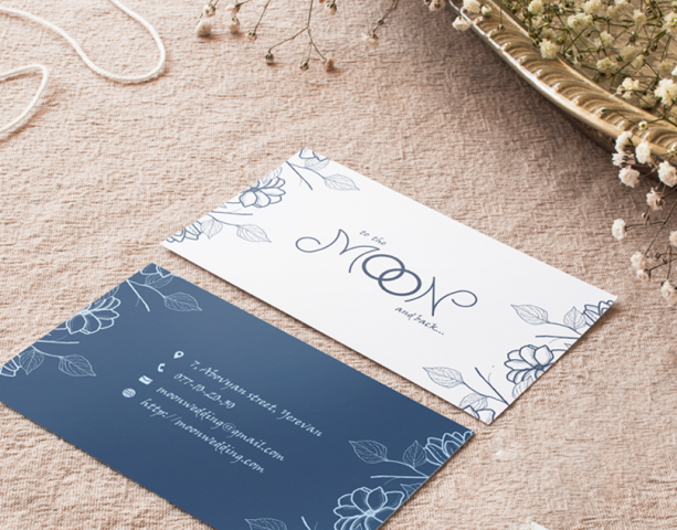 Wedding Salon_Logo, Business Card_To the moon and back