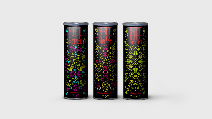 Radioactive chips. Packaging design