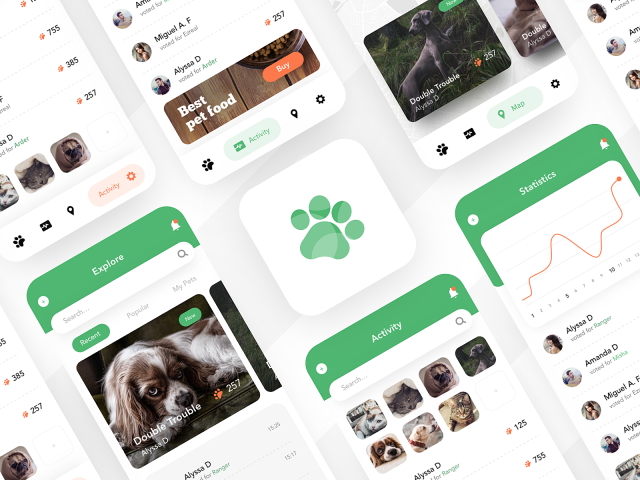 Service for pet lovers all screens