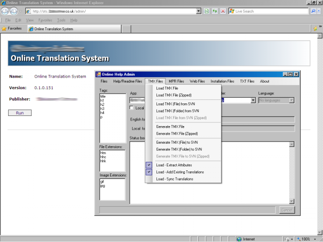 022A - Online Translation System (Admin UI)