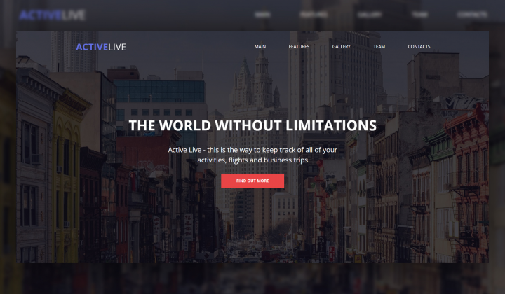 Landing Page "Active Live"