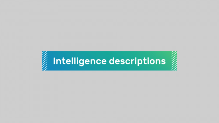 Intelligence descriptions