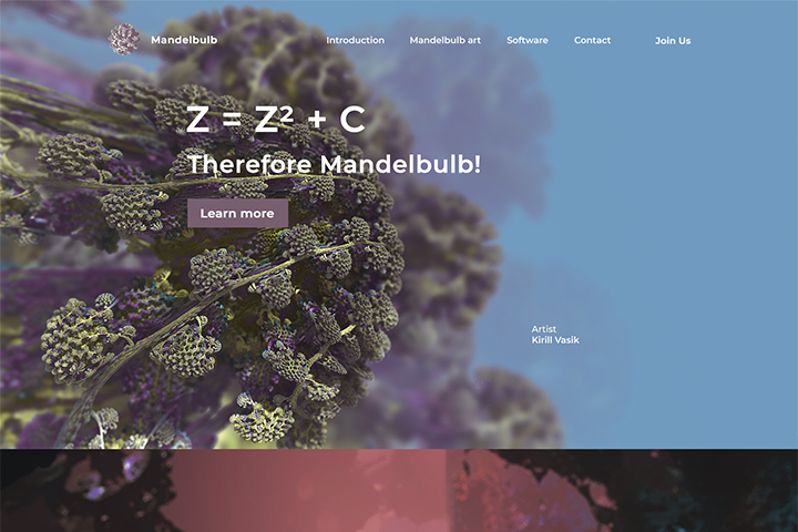 Mandelbulb.com - Web-design