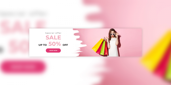 Banner for clothing store