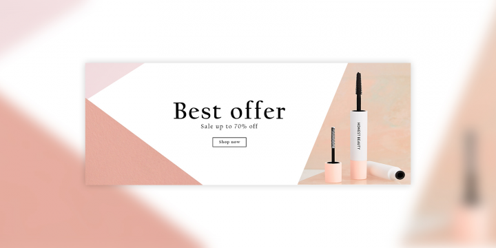 Banner for cosmetics store