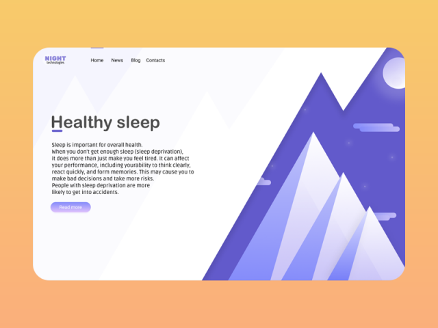 Healthy Sleep Web-page Concept