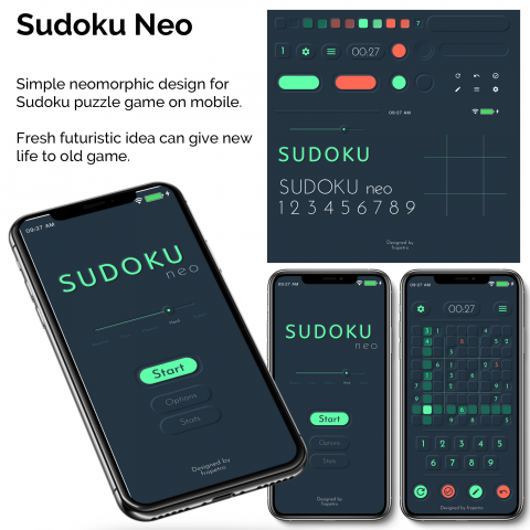 Sudoku Neomorphic Design